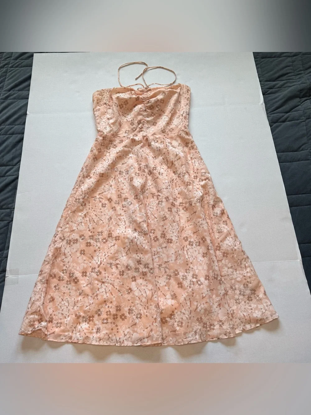 J.Crew Blush Floral Halter Midi Dress Size 6 Cottagecore Romantic